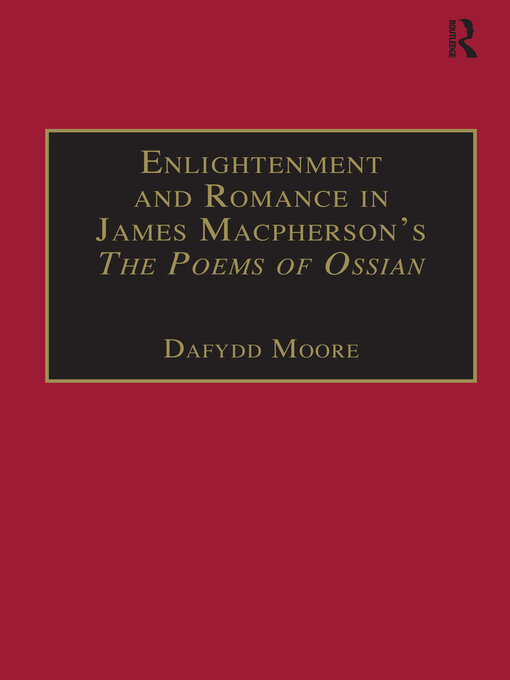 Cover of Enlightenment and Romance in James Macpherson's the Poems of Ossian